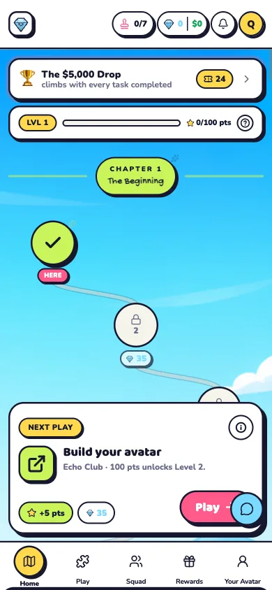 Echo Club app on mobile