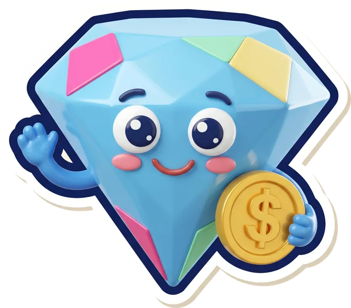 Echo, the Echo Club gem mascot, welcoming new members